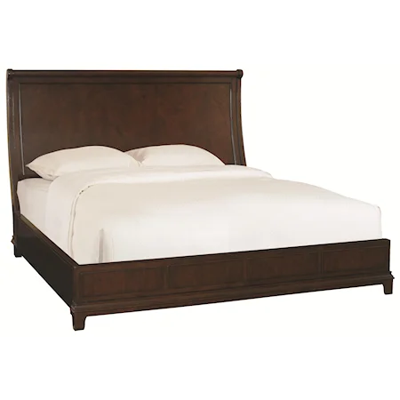 Low Profile Queen Size Sleigh Bed